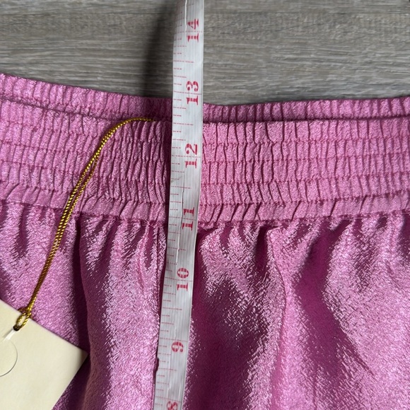 NEW STINE GOYA Joselyn Ruffled High-Waist Shorts PINK MEDIUM - Picture 7 of 10